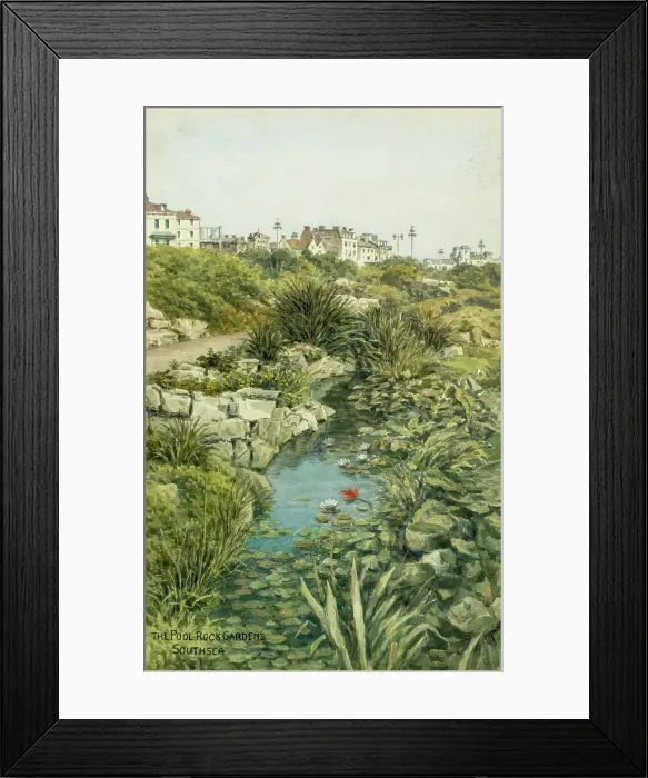 Framed Print : Pool in Rock Gardens, Southsea, Hampshire Framed Print : Pool in Rock Gardens, Southsea, Hampshire