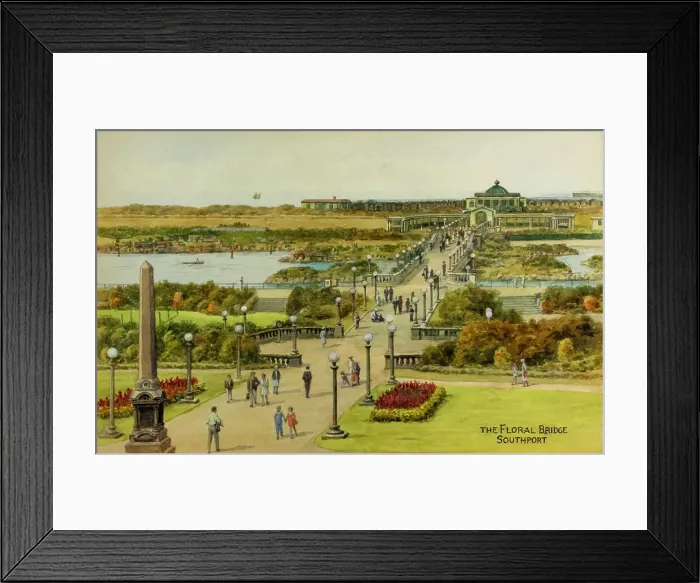 Framed Print : Floral Bridge, Southport, Lancashire