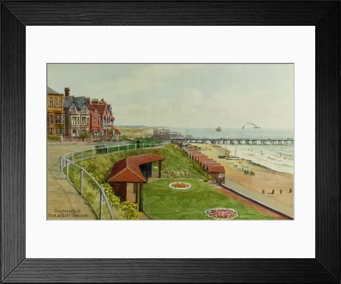 Framed Print : Pier and Cliff Garden, Southwold, Suffolk Framed Print : Pier and Cliff Garden, Southwold, Suffolk