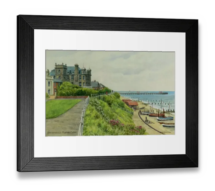 Framed Print : Centre Cliff, Southwold, Suffolk Framed Print : Centre Cliff, Southwold, Suffolk