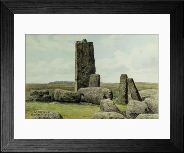 Framed Print : Altar Stone, Stonehenge, near Salisbury, Wiltshire Framed Print : Altar Stone, Stonehenge, near Salisbury, Wiltshire