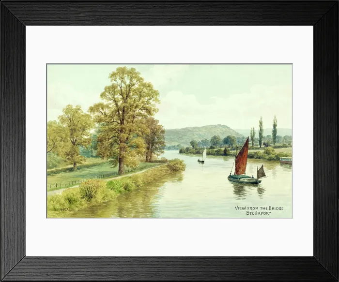 Framed Print : Stourport-on-Severn, Worcestershire, from the bridge Framed Print : Stourport-on-Severn, Worcestershire, from the bridge