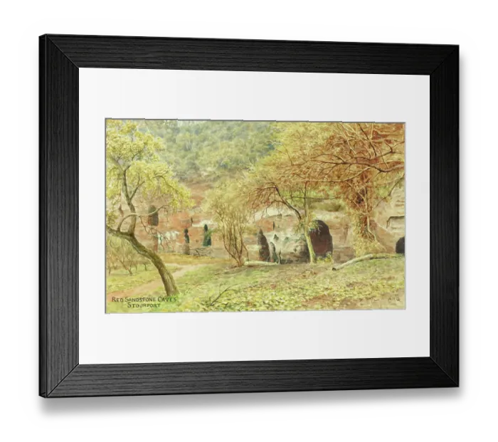 Framed Print : Red sandstone caves, Stourport-on-Severn, Worcestershire Framed Print : Red sandstone caves, Stourport-on-Severn, Worcestershire
