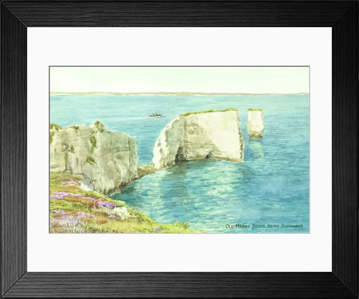 Framed Print : Old Harry Rocks, Swanage, Dorset Framed Print : Old Harry Rocks, Swanage, Dorset