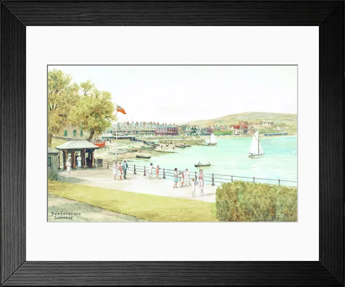 Framed Print : Entrance to pier, Swanage, Dorset Framed Print : Entrance to pier, Swanage, Dorset