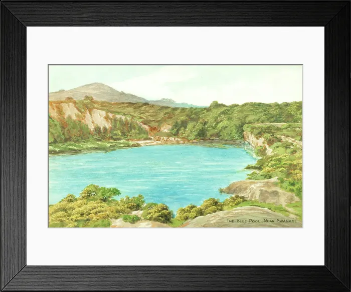 Framed Print : The Blue Pool, near Swanage, Dorset Framed Print : The Blue Pool, near Swanage, Dorset