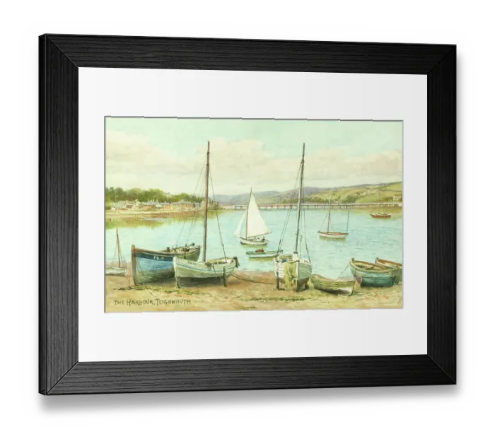Framed Print : Harbour at Teignmouth, Devon Framed Print : Harbour at Teignmouth, Devon