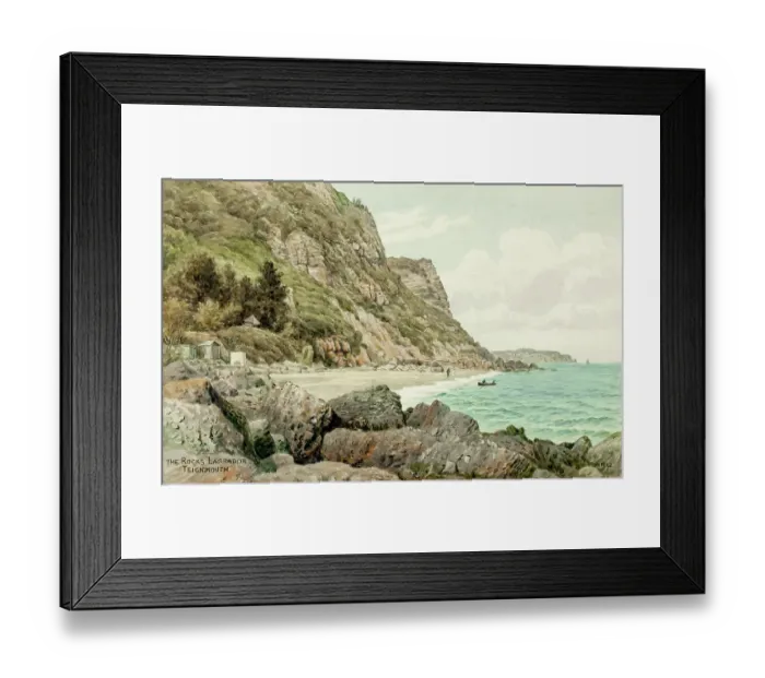 Framed Print : Rocks at Labrador, Teignmouth, Devon Framed Print : Rocks at Labrador, Teignmouth, Devon