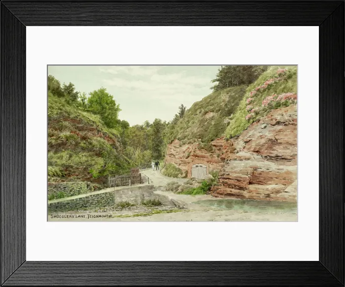 Framed Print : Smugglers Lane, Teignmouth, Devon Framed Print : Smugglers Lane, Teignmouth, Devon