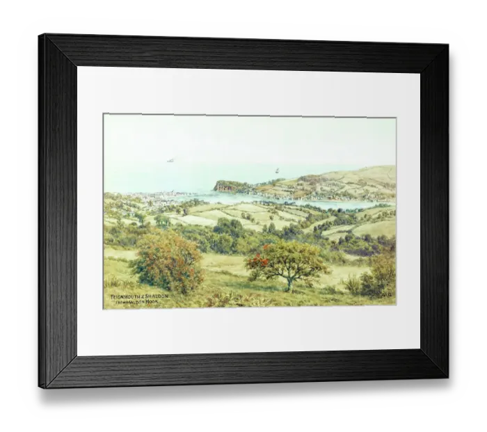 Framed Print : Teignmouth and Shaldon, Devon, from Haldon Moor Framed Print : Teignmouth and Shaldon, Devon, from Haldon Moor