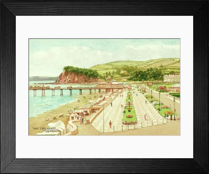 Framed Print : Esplanade at Teignmouth, Devon Framed Print : Esplanade at Teignmouth, Devon