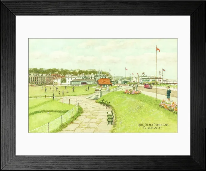 Framed Print : Den and Promenade, Teignmouth, Devon