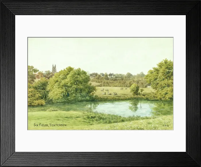 Framed Print : Six Fields, Tenterden, Kent Framed Print : Six Fields, Tenterden, Kent