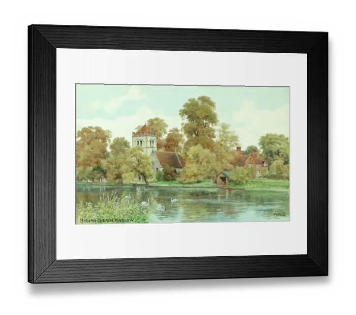 Framed Print : Bisham Church, River Thames near Marlow, Berkshire Framed Print : Bisham Church, River Thames near Marlow, Berkshire