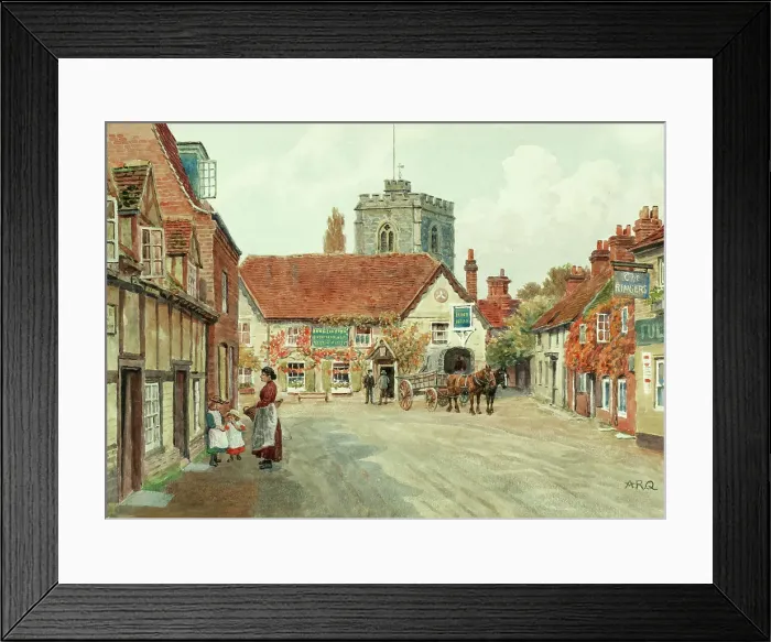 Framed Print : Bray village, on the River Thames, Berkshire Framed Print : Bray village, on the River Thames, Berkshire