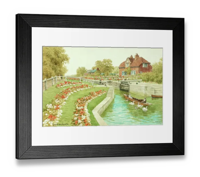 Framed Print : River Thames at Sonning Lock, Berkshire Framed Print : River Thames at Sonning Lock, Berkshire
