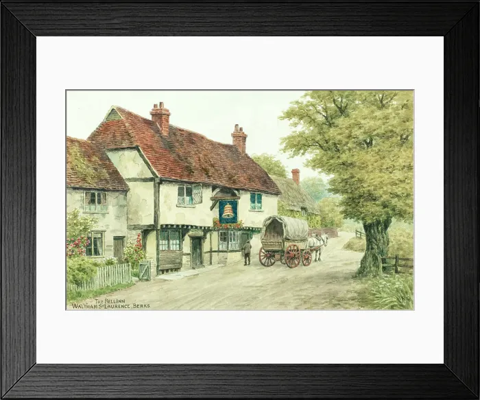 Framed Print : Bell Inn, Waltham St Laurence, Berkshire Framed Print : Bell Inn, Waltham St Laurence, Berkshire