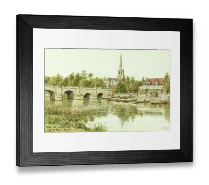 Framed Print : River Thames at Wallingford Bridge, Oxfordshire Framed Print : River Thames at Wallingford Bridge, Oxfordshire