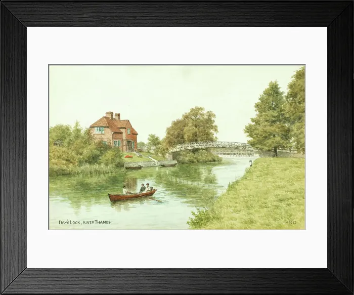Framed Print : River Thames at Day's Lock, Oxfordshire Framed Print : River Thames at Day's Lock, Oxfordshire