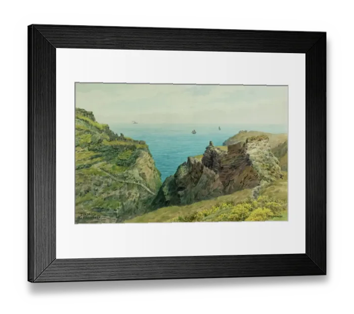 Framed Print : Island and Keep, Tintagel, Cornwall Framed Print : Island and Keep, Tintagel, Cornwall