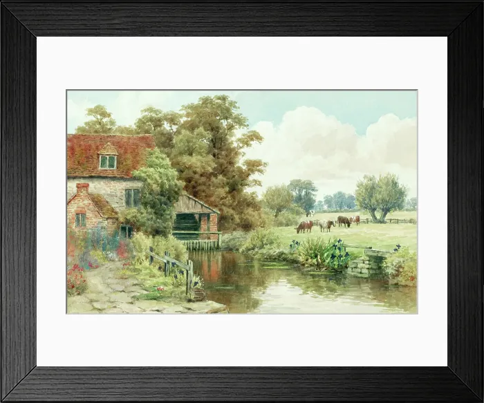 Framed Print : Somerford Watermill, River Thames, Gloucestershire Framed Print : Somerford Watermill, River Thames, Gloucestershire