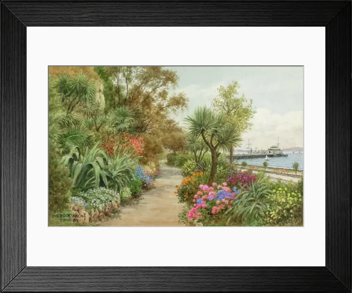 Framed Print : Rock Walk, Torquay, South Devon Framed Print : Rock Walk, Torquay, South Devon