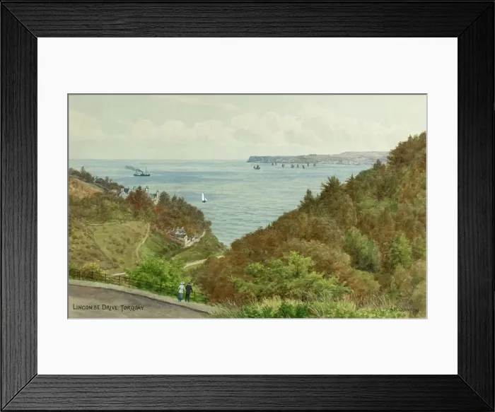 Framed Print : Lincombe Drive, Torquay, South Devon Framed Print : Lincombe Drive, Torquay, South Devon