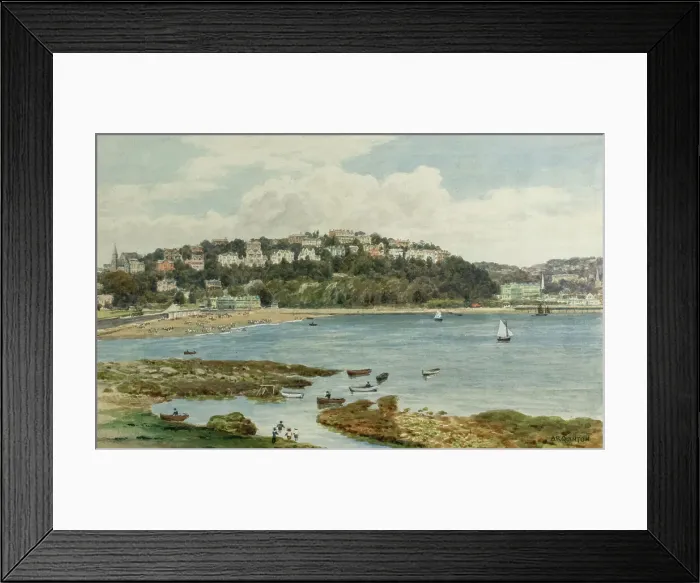 Framed Print : Sea view at Torquay, South Devon Framed Print : Sea view at Torquay, South Devon