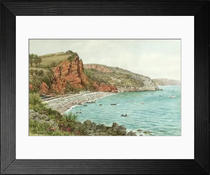 Framed Print : Oddicombe Beach, Babbacombe, near Torquay, South Devon Framed Print : Oddicombe Beach, Babbacombe, near Torquay, South Devon
