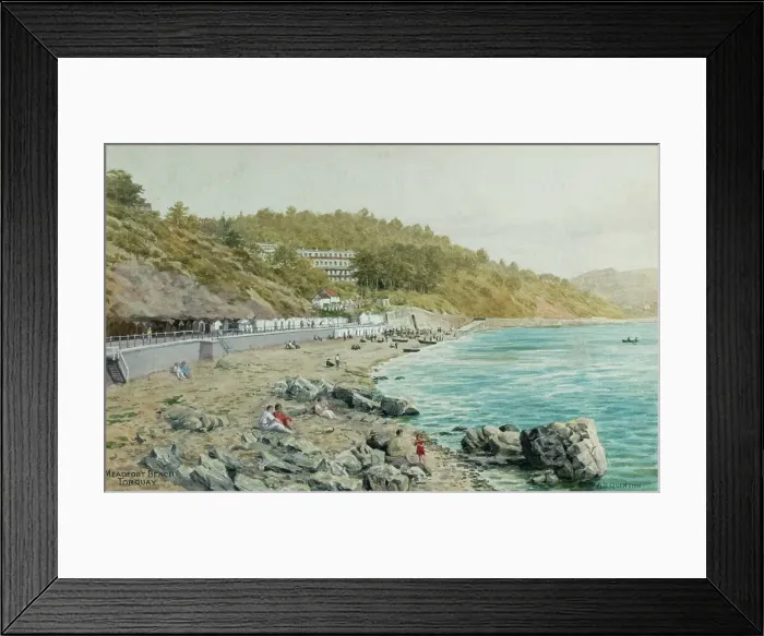Framed Print : Meadfoot Beach, Torquay, South Devon Framed Print : Meadfoot Beach, Torquay, South Devon