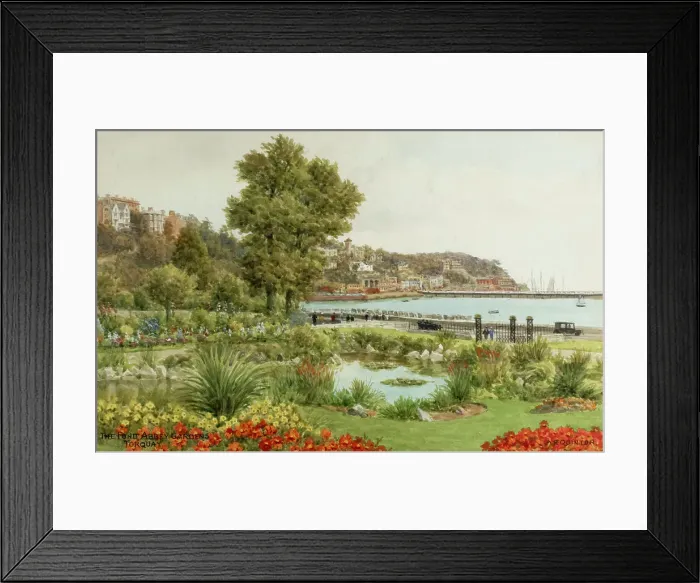 Framed Print : Abbey Gardens and Pond, Torquay, South Devon Framed Print : Abbey Gardens and Pond, Torquay, South Devon