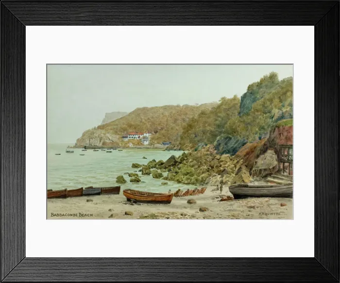 Framed Print : Babbacombe beach, near Torquay, South Devon Framed Print : Babbacombe beach, near Torquay, South Devon