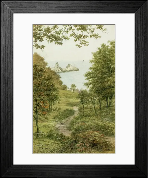 Framed Print : Anstey's Cove, Torquay, South Devon