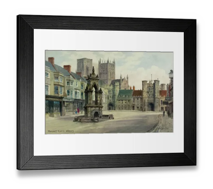 Framed Print : Market Place, Wells, Somerset Framed Print : Market Place, Wells, Somerset