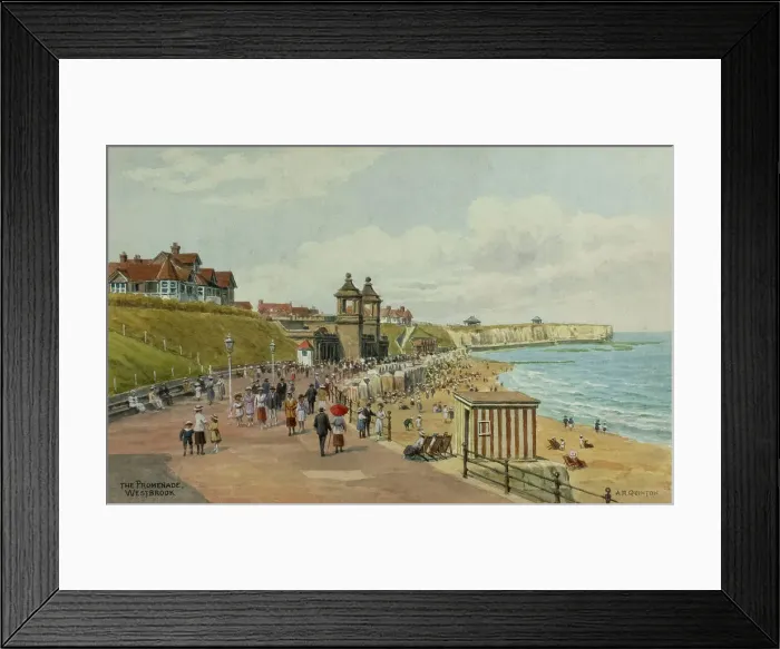 Framed Print : Promenade at Westbrook, Kent Framed Print : Promenade at Westbrook, Kent