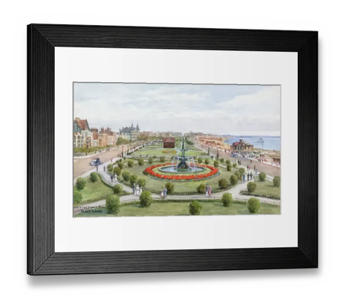 Framed Print : Beach Lawns, Weston-super-Mare, Somerset Framed Print : Beach Lawns, Weston-super-Mare, Somerset