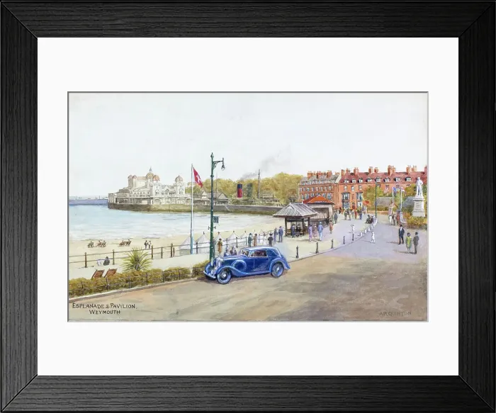 Framed Print : Esplanade and Pavilion, Weymouth, Dorset Framed Print : Esplanade and Pavilion, Weymouth, Dorset