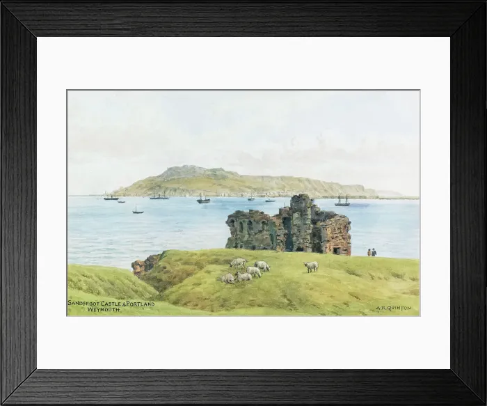 Framed Print : Sandsfoot Castle and Portland, Weymouth, Dorset
