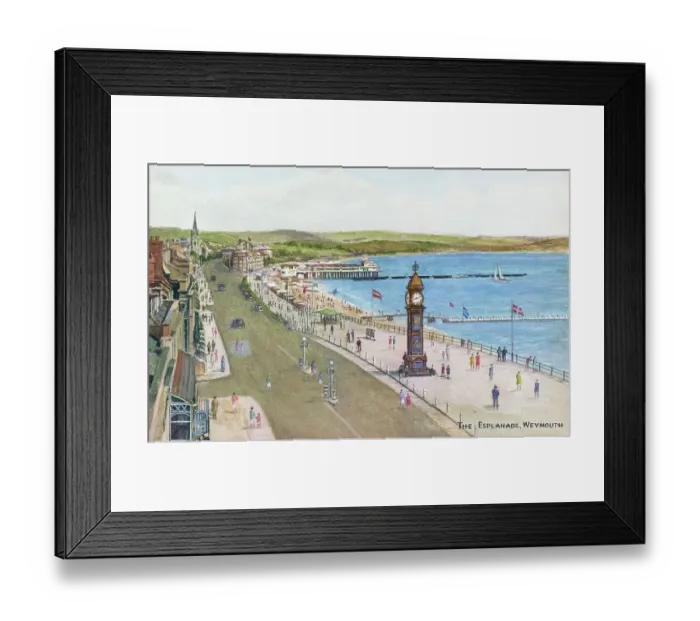 Framed Print : Esplanade at Weymouth, Dorset Framed Print : Esplanade at Weymouth, Dorset