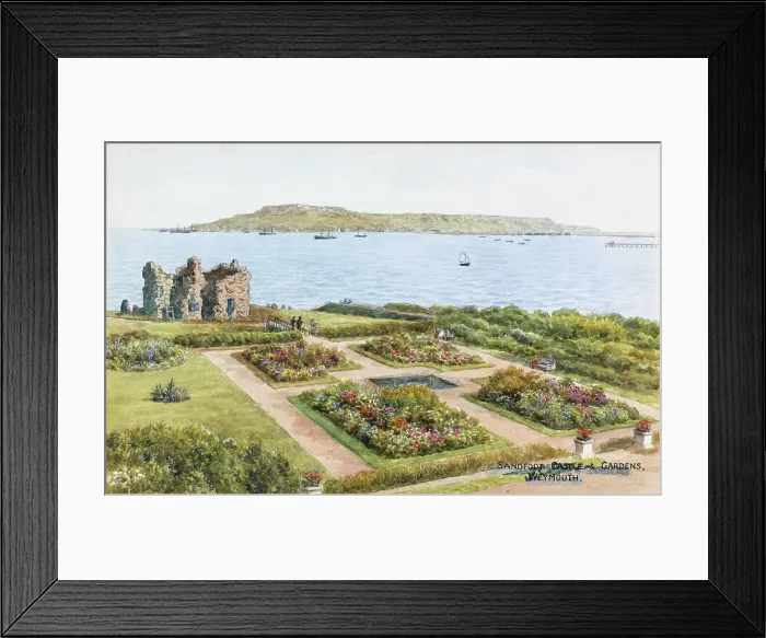 Framed Print : Sandsfoot Castle and Gardens, Weymouth, Dorset Framed Print : Sandsfoot Castle and Gardens, Weymouth, Dorset