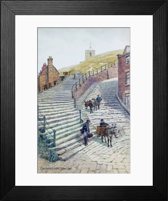Framed Print : Church Steps, Whitby, North Yorkshire Framed Print : Church Steps, Whitby, North Yorkshire