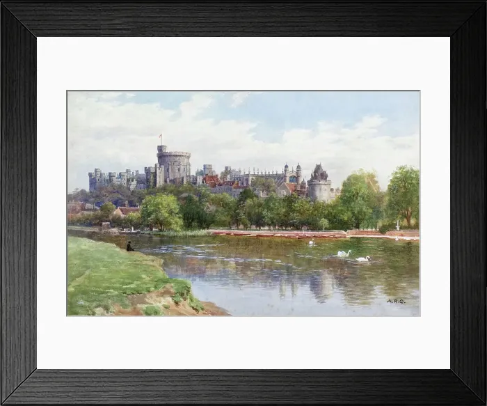 Framed Print : Windsor Castle from the River Thames, Berkshire Framed Print : Windsor Castle from the River Thames, Berkshire