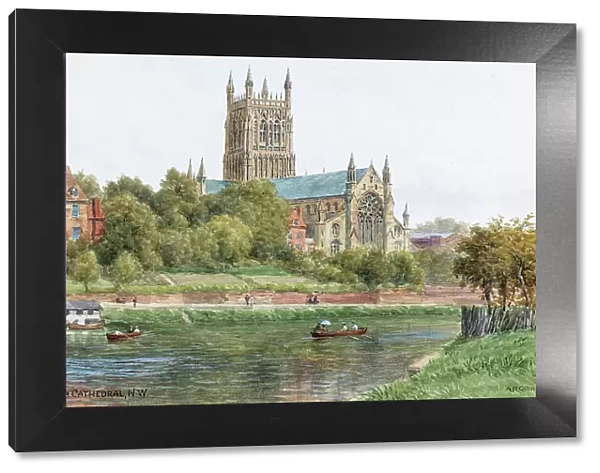 Worcester Cathedral and River Severn