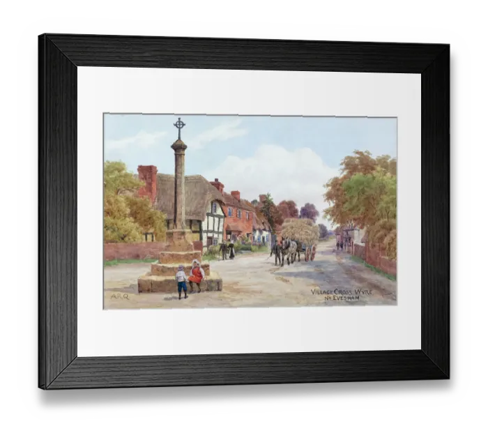 Framed Print : Village cross at Wyre, near Evesham, Worcestershire Framed Print : Village cross at Wyre, near Evesham, Worcestershire