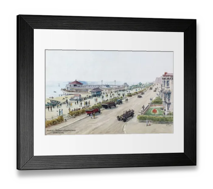Framed Print : Marine Parade and Bandstand, Worthing, Sussex Framed Print : Marine Parade and Bandstand, Worthing, Sussex