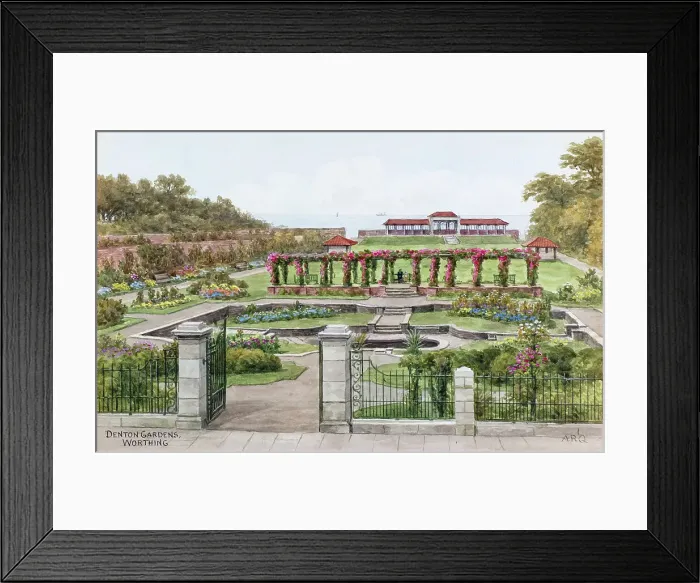 Framed Print : Denton Gardens, Worthing, Sussex Framed Print : Denton Gardens, Worthing, Sussex