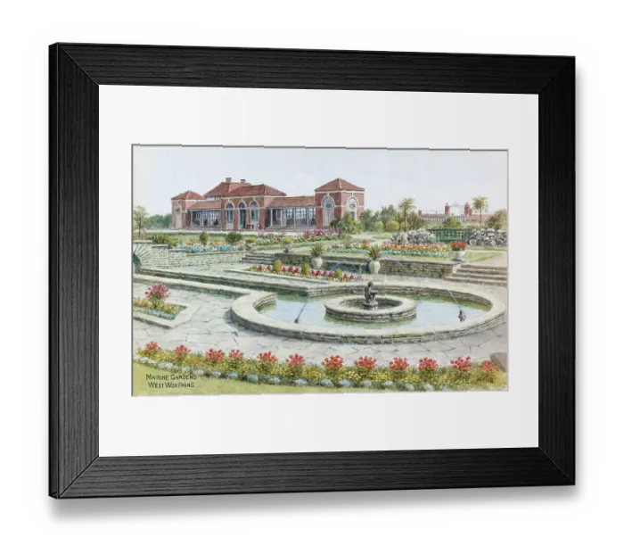 Framed Print : Marine Gardens, West Worthing, Sussex Framed Print : Marine Gardens, West Worthing, Sussex