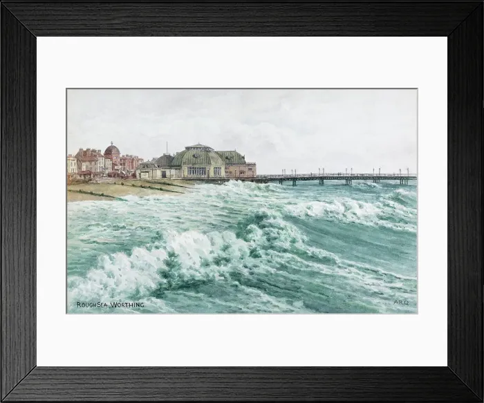 Framed Print : Rough sea off the coast of Worthing, Sussex Framed Print : Rough sea off the coast of Worthing, Sussex