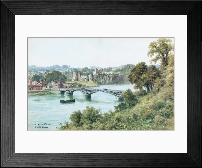 Framed Print : Bridge and Castle, Chepstow, Monmouthshire, South Wales Framed Print : Bridge and Castle, Chepstow, Monmouthshire, South Wales