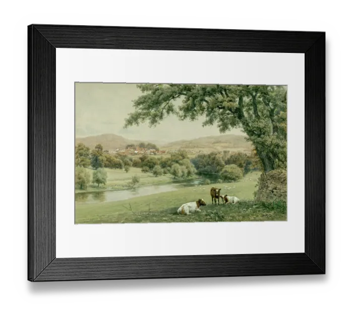 Framed Print : Hay-on-Wye, Wye Valley, Herefordshire Framed Print : Hay-on-Wye, Wye Valley, Herefordshire